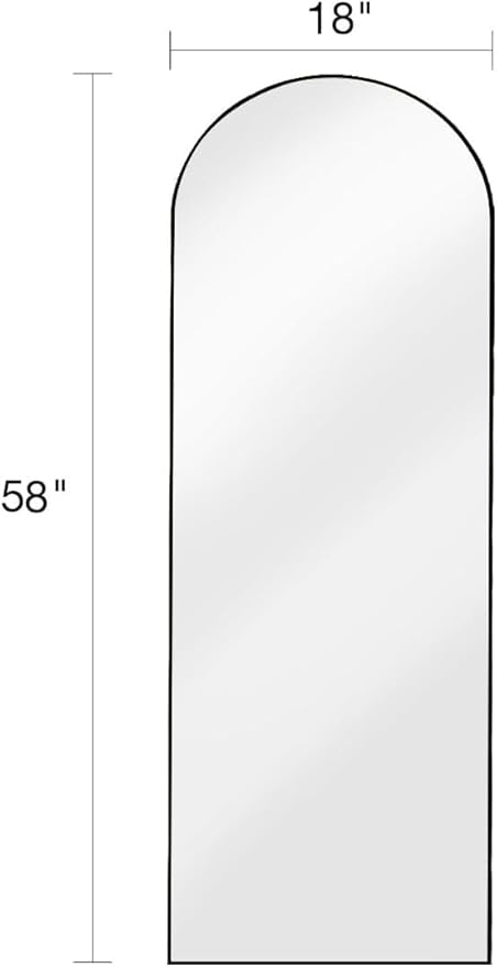 DMWOODFL 58"x18" Arched Full Length Mirror