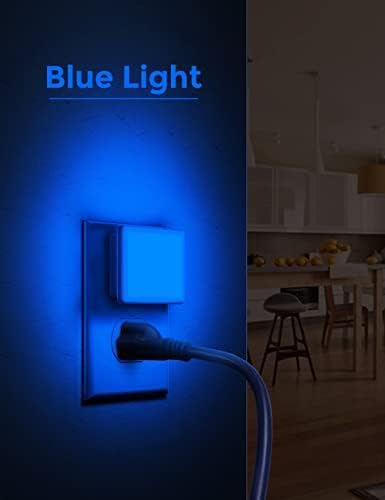 L LOHAS LED Blue Night Lights Plug into Wall 2-Pack, 0.3W Plug in Night Light