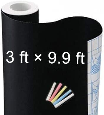 Large Chalkboard Contact Paper Wall Sticker 3 ft. x 9.9 ft. Adhesive Blackboard