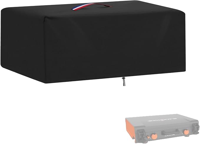BBQ Grill Cover for Blackstone 2246 2250 2363 Adventure Ready 14" Propane Camping Griddle with Side Burner, Waterproof 600D Outdoor Propane Barbecue Covers Smoker Covers- 22" L x 17" W x 6" H