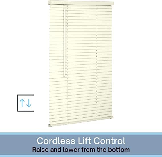 Lotus & Windoware Cordless 1" Vinyl Mini Blind 32" Wide x 64" Long