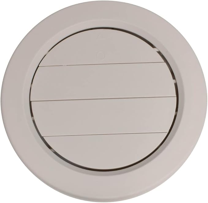 Valterra A10-3360VP Dampered Heating and A/C Register with 360Â° Rotation - 5-13/16" ID x 6-7/8", Beige