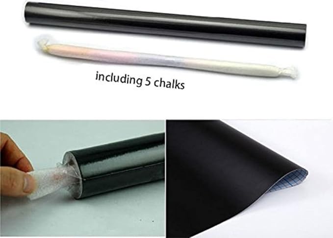 Chalkboard Contact Paper Wall Sticker 3 ft. x 6.6 ft. DIY Adhesive Blackboard