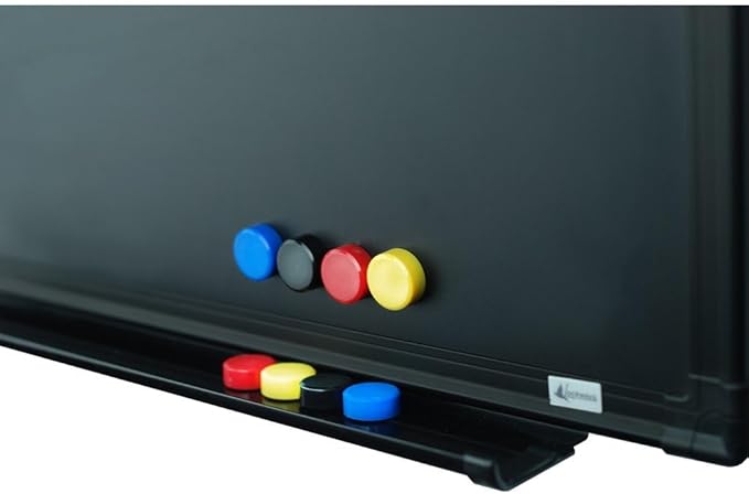 Lockways Magnetic Chalkboard 48 x 36 Inches, Aluminum Frame Large Blackboard
