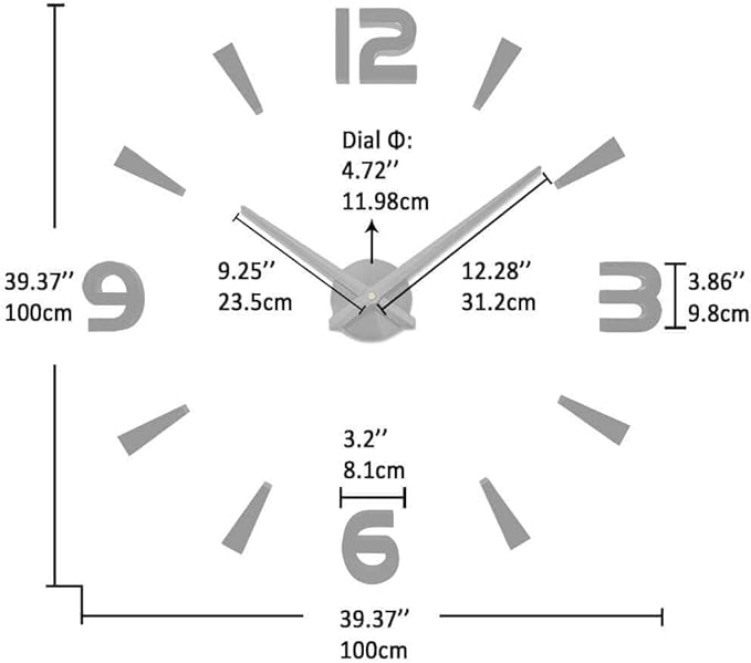 VANGOLD Wall Clock Oversized Wall Clocks