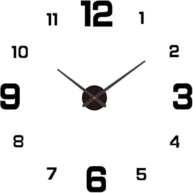 3D DIY Luminous Dial Acrylic Frameless Silent Wall Clock