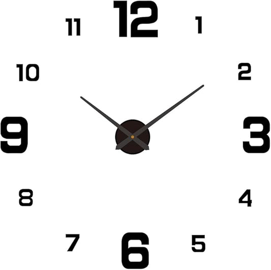 3D DIY Luminous Dial Acrylic Frameless Silent Wall Clock
