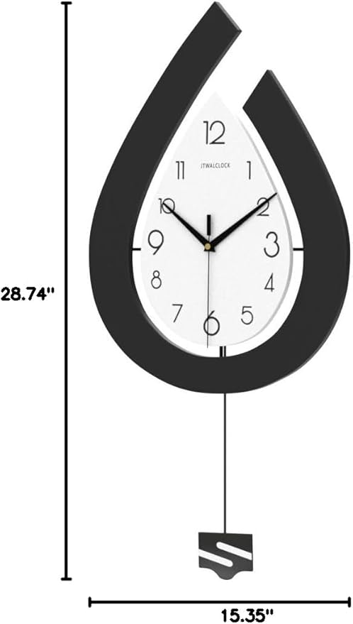 Large Wall Clock for Living Room Decor Big Pendulum Modern Wall Clock Silent