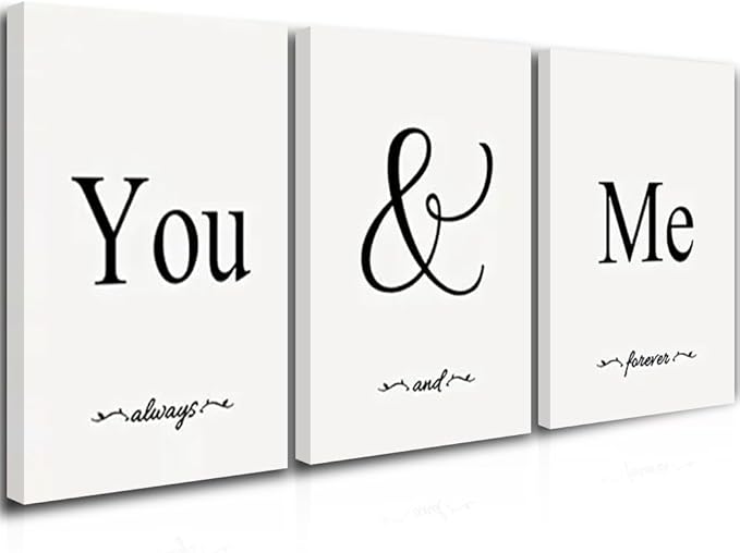 GUBIYU Black and White Love Canvas Poster