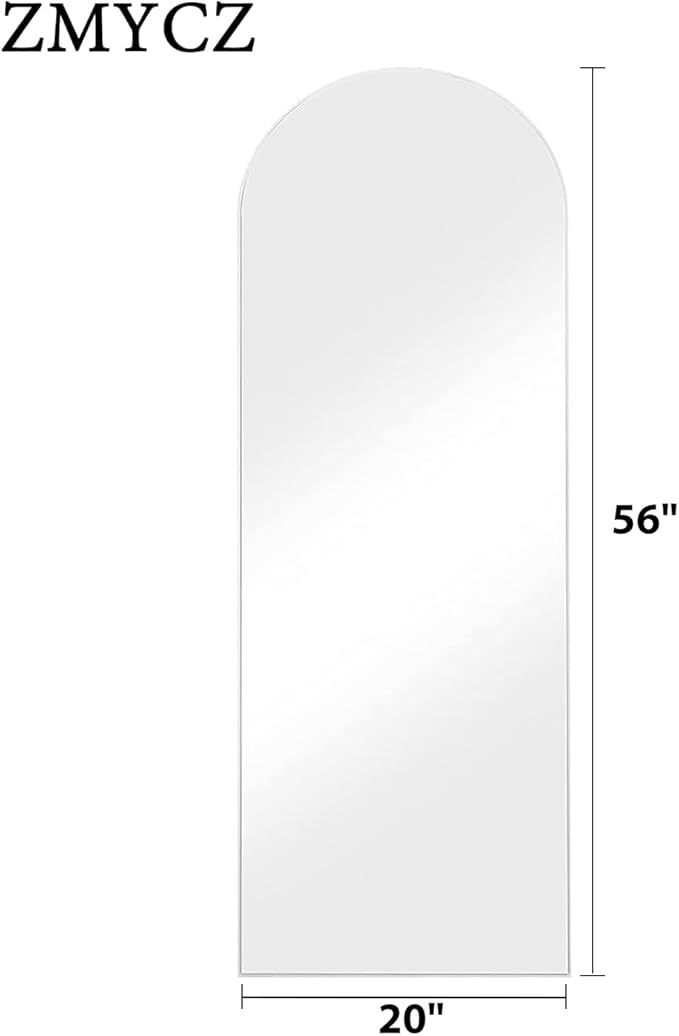 Arched Floor Mirror, Standing Mirror Hanging or Leaning, Body Mirrors