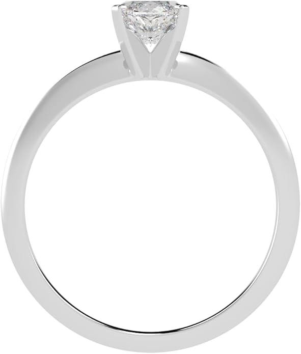 Houston Diamond District 1 to 5 Carat LAB GROWN Solitaire IGI CERTIFIED Diamond Engagement Ring (E-F Color VS2-SI1 Clarity)