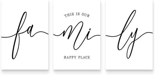 GUBIYU Home Family Wall Art for Living Room & Dining Room, Inspirational Quotes