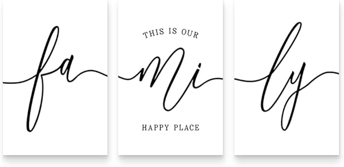 GUBIYU Family Wall Decor Home, Love Wall Art Set of 3
