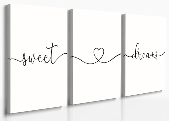GUBIYU Sweet Dreams Wall Art Above Bed