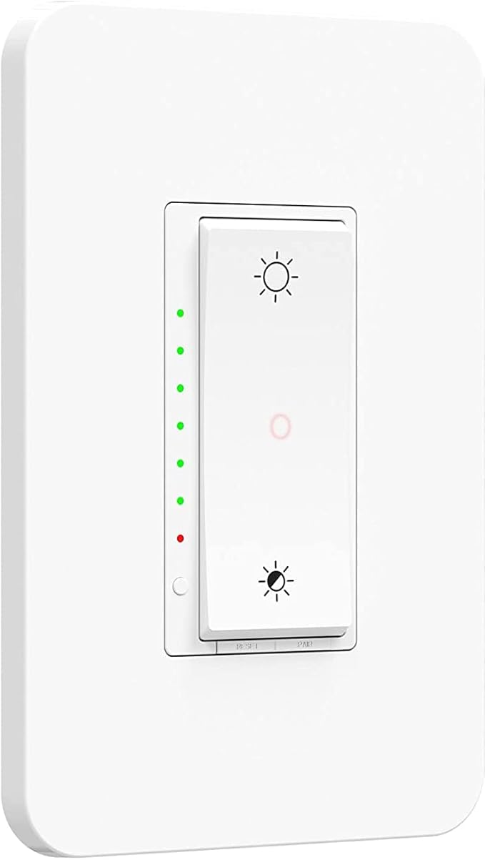 Nexete Smart Wi-Fi Dimmer Switch, Dim Lighting from Anywhere, in-Wall, 3-Way/Single Pole No Hub Required, Compatible with Alexa and Google Assistant, ETL Certified (3-Way Dimmer 1-Pack)