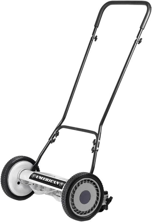 American Lawn Mower Company 1815-18 18-Inch 5-Blade Push Reel Lawn Mower, 18-Inch, 5-Blade, Black