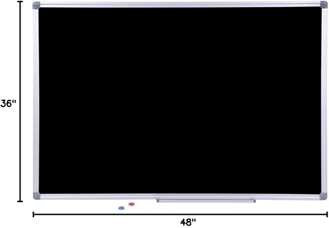 2 Pack Durable 48x36 Inch Large Magnetic Black Chalkboard – Wall-Mounted