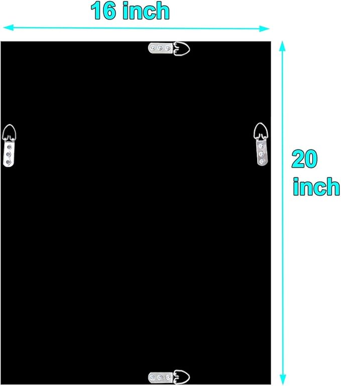 QMDECOR Rectangle Sparkling Decorative Wall Mirror
