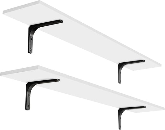 DINZI LVJ Long Wall Shelves, 47.3Inch Wall Mounted Shelves Set of 2, Extra