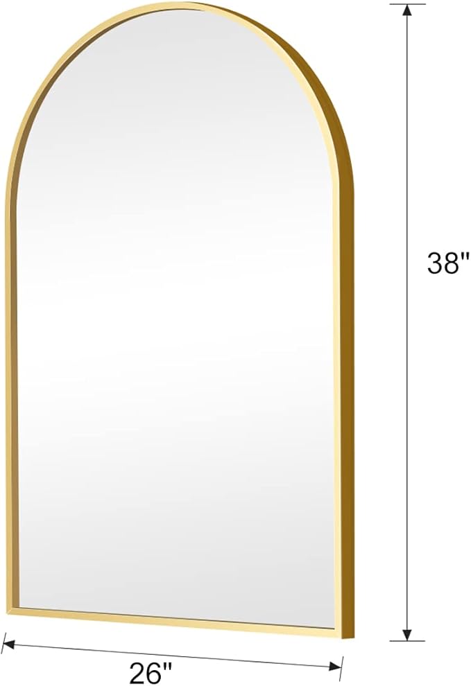 Arched Wall Mirror, Living Room, Hang Vertical or Horizontal