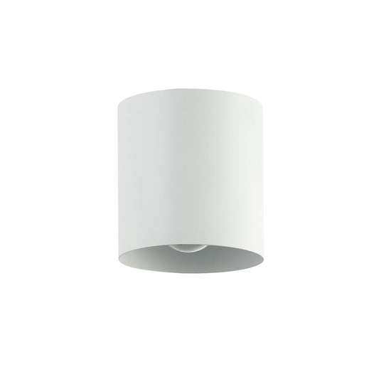 Dainolite Theron Contemporary Flush Mount Light, 6.5in, Matte White, Model TRN-41FH-MW