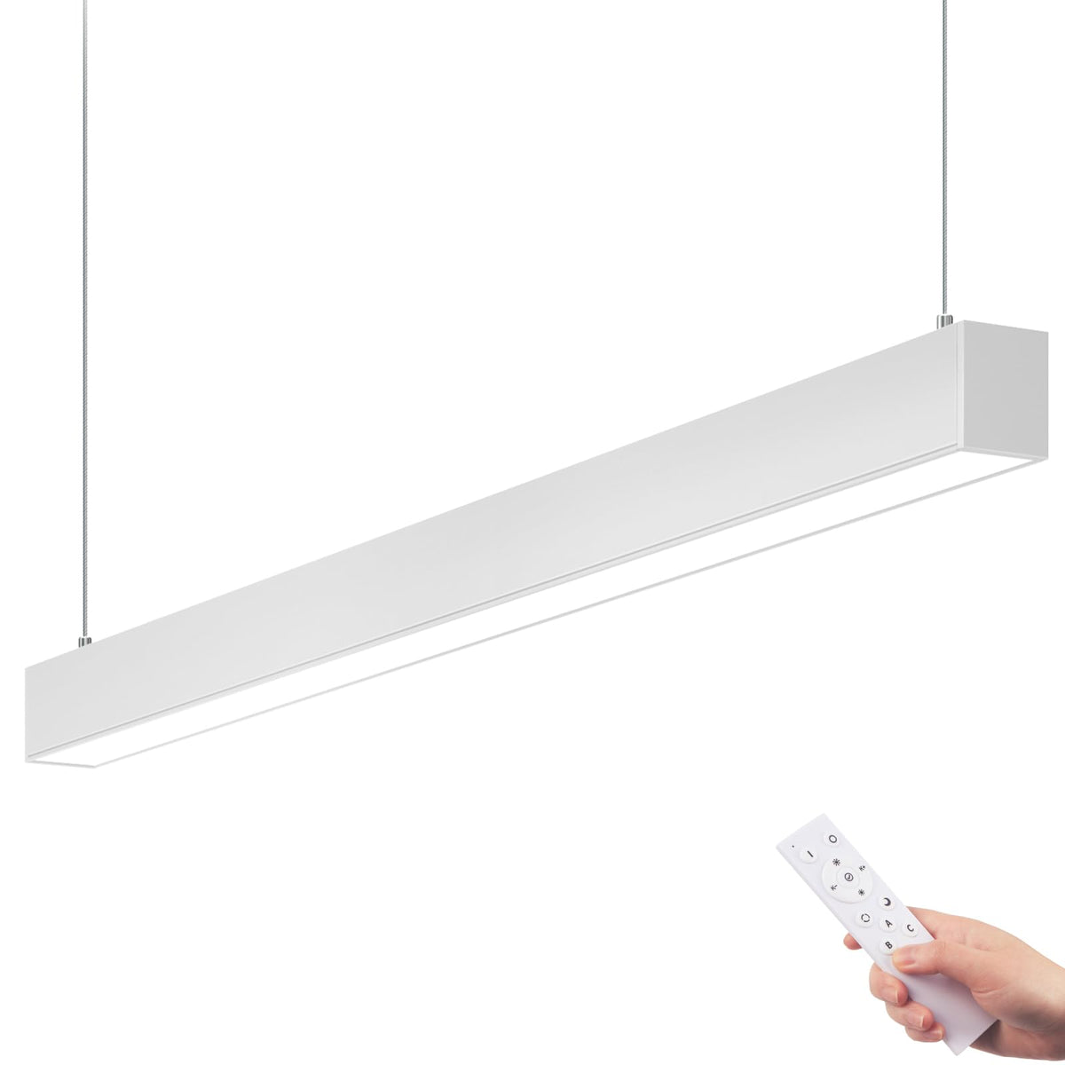 Barrina 4FT LED Linear Light 5568, Dimmable, Color Changing 3000K-6000K, Black, 1 Pack, Aluminum