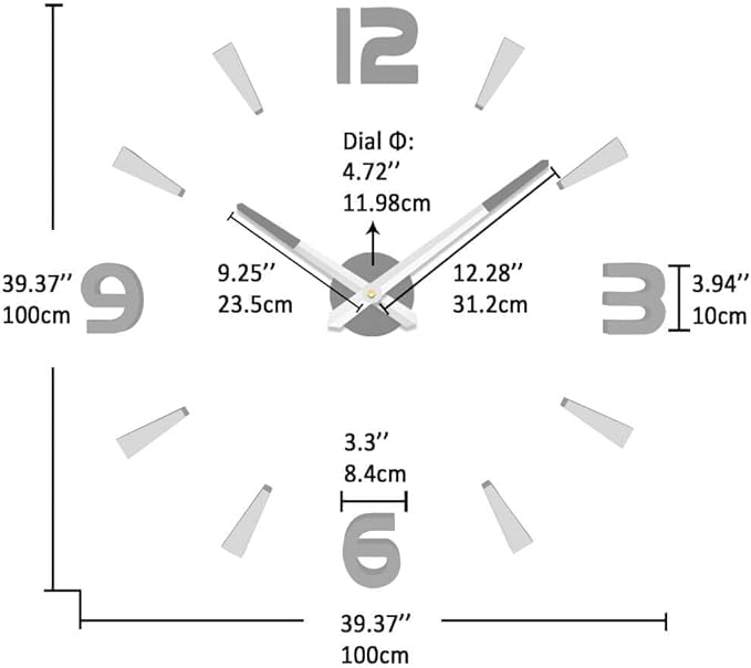 VANGOLD Design framless Clock for Kitchen