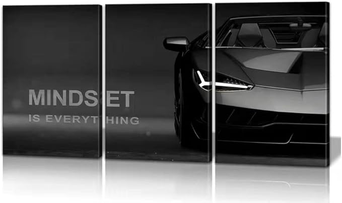KAWAHONE Motivational Canvas Wall Art Lamborghini Posters Prints Entrepreneur