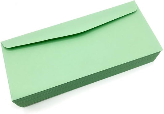 Limited Papers (TM) No. 10 Regular Standard Mailing Envelope - Pastel - Soft - 24 Pound (4.8 inch x 9.5 inch) - Announcement, Invoices, Checks, Letters, Contracts, Business Envelopes (Green, 1000)