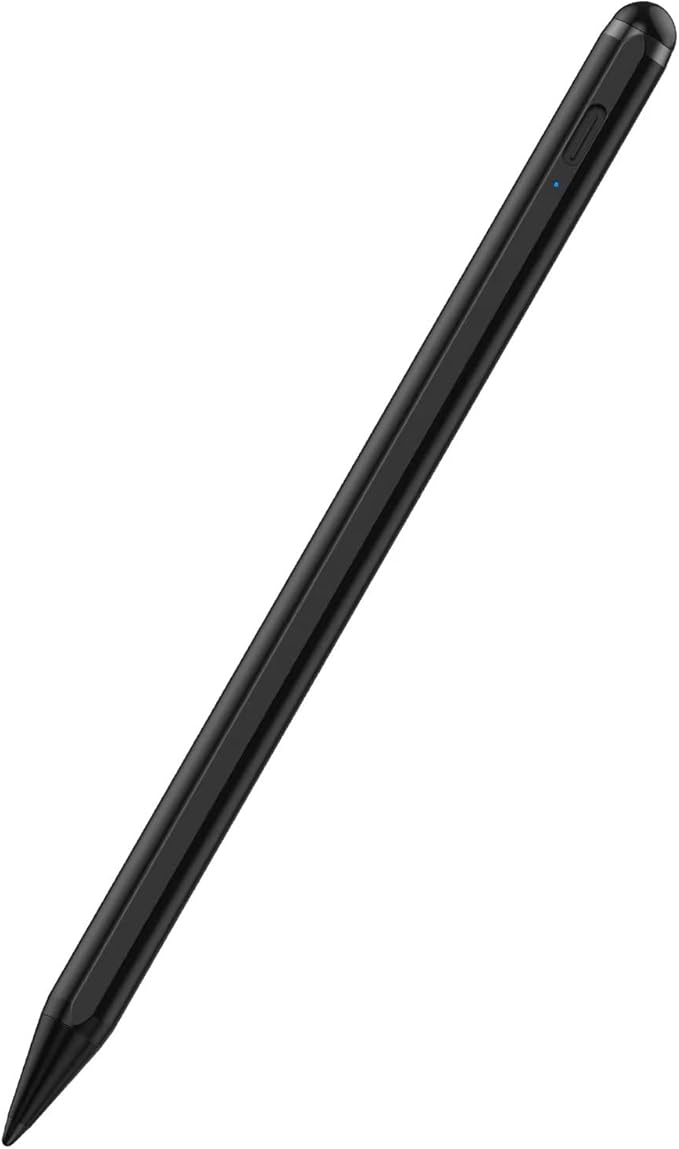 Stylus Pen 2X Fast Charge Active Pencil Compatible with 2018-2025 Apple iPad Pro 11"/12.9"/M4, iPad Air 3/4/5/M2/M3, iPad 6-11, iPad mini 5/6 Gen-Black
