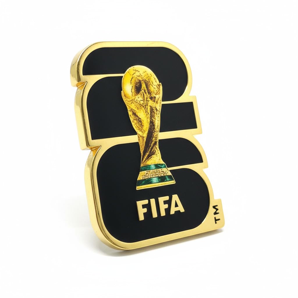 Official FIFA World Cup 2026 Edition - 1.4 inch 2D Lacquered Enamel Inlay Emblem Pin - Timeless CollectorÃ¢â¬â¢s Item - Premium Zinc Alloy - Built to Last; Perfect for any Clothing, Hats, Bags and more