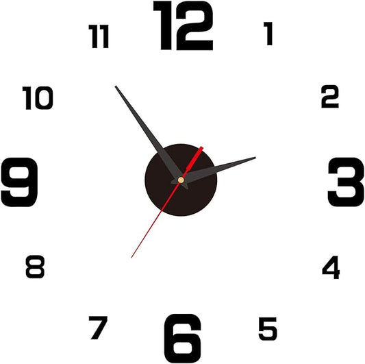 3D DIY Luminous Dial Acrylic Frameless Silent Wall Clock