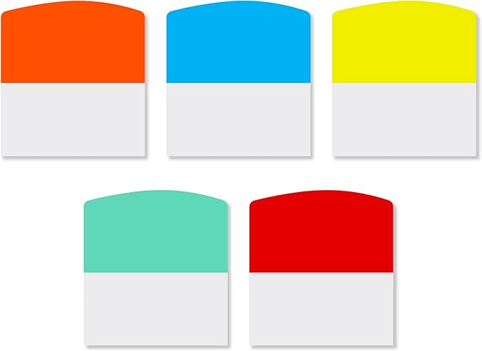 Redi-Tag Laser Index Tabs, Divider Tabs, Permanent Adhesive Indexes, Customizable Divider Labels, 1-1/8" x 1-1/4", Assorted Colors, 100 Tabs (B33120)