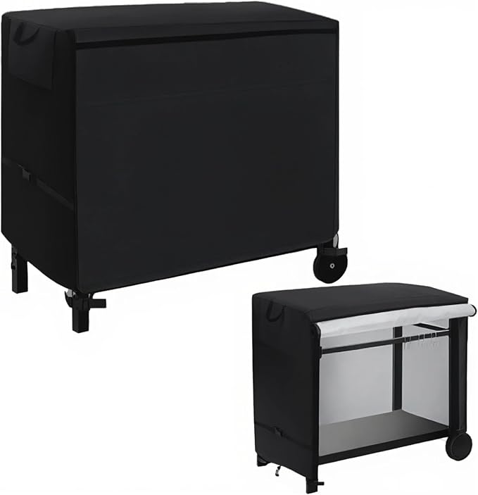 Outdoor Prep Table Cover, 54 Inch Heavy Duty Waterproof Cover for Patio, Grill Cart, BBQ Food Prep Table, Compatible with Keter Unity Small Portable Table & Storage Cabinet(54"L*24"W*32"H)