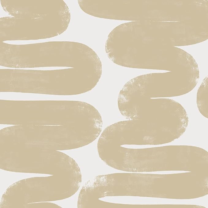Tempaper x Bobby Berk Beige & White Wiggle Room Removable Peel and Stick