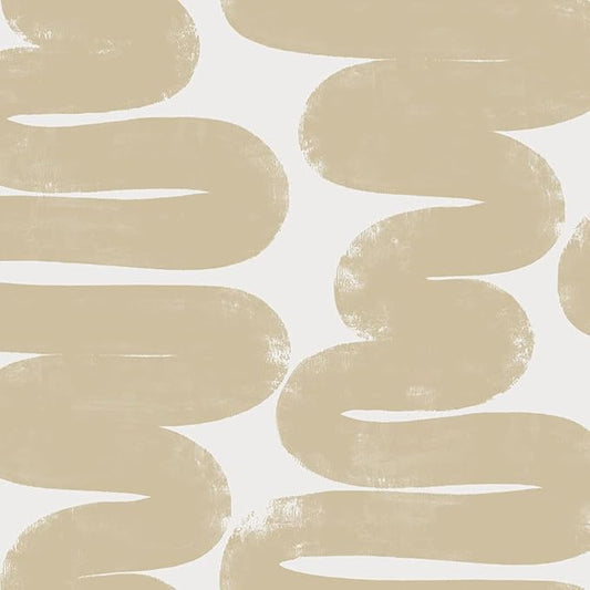 Tempaper x Bobby Berk Beige & White Wiggle Room Removable Peel and Stick