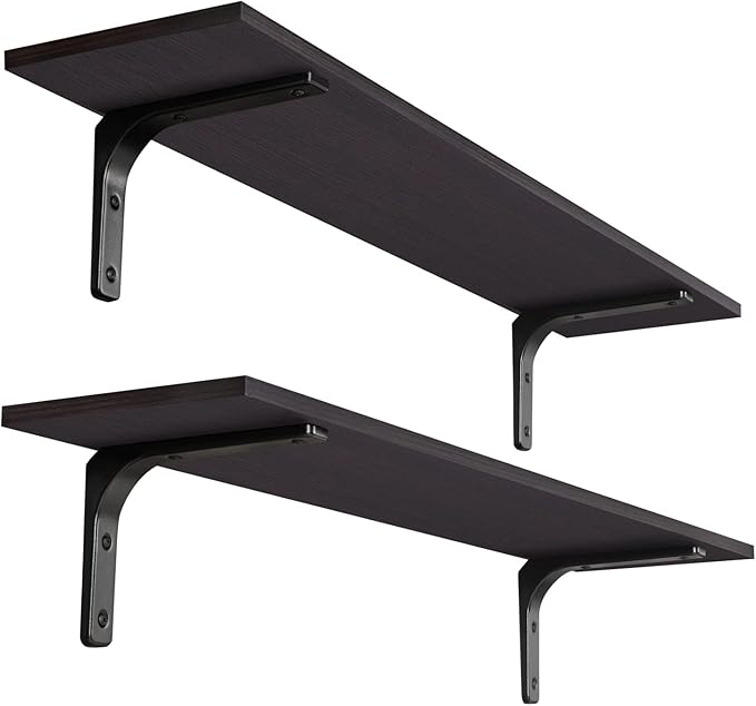 DINZI LVJ Long Wall Shelves, 39.4Inch Wall Mounted Shelves Set of 2, Extra