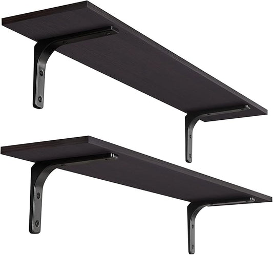 DINZI LVJ Long Wall Shelves, 39.4Inch Wall Mounted Shelves Set of 2, Extra