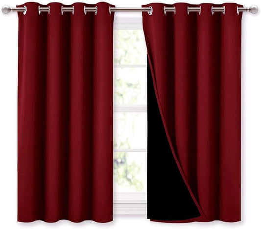 NICETOWN Kitchen Full Blackout Curtain Panels, Super Thick and Soft Insulated