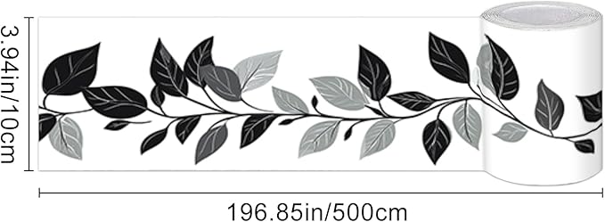 HOMETITUTE Wallpaper Border Peel and Stick Feather Texture Decorative Wall Trim