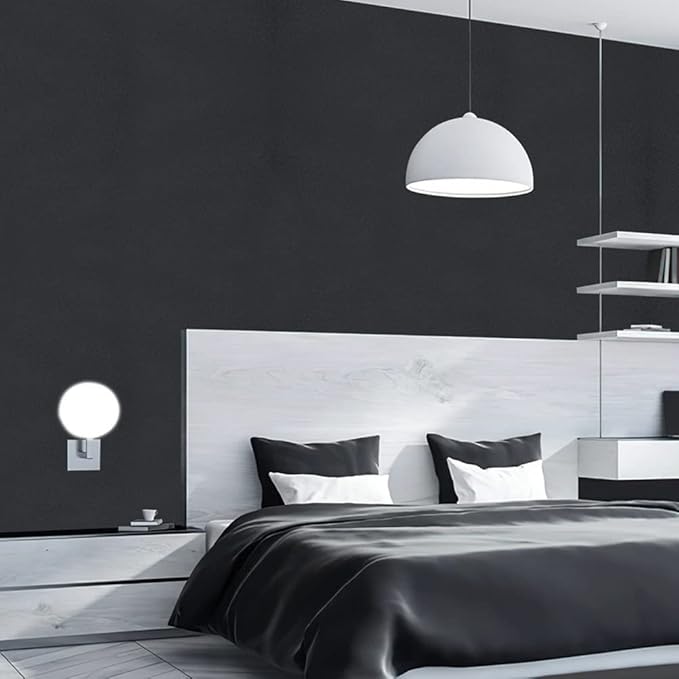 Arthome 35.4''x120'' Black Contact Paper, Self Adhesive Wallpaper Waterproof