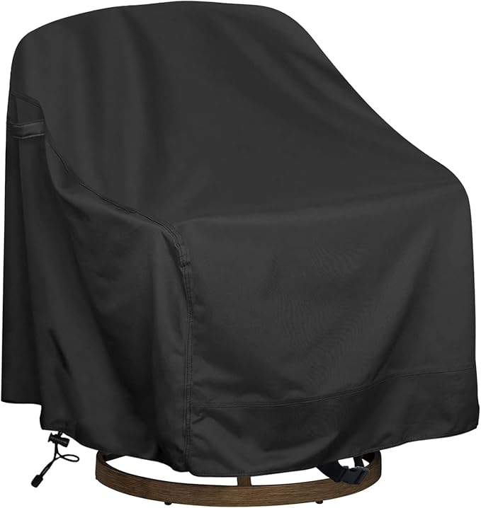 Outdoor Swivel Lounge Chair Cover, Fits to (29" W X 31" D X 38" H) Lawn Patio Chairs, 420D Tear-Resistant, UV Resistant, Waterproof for Furniture Covers