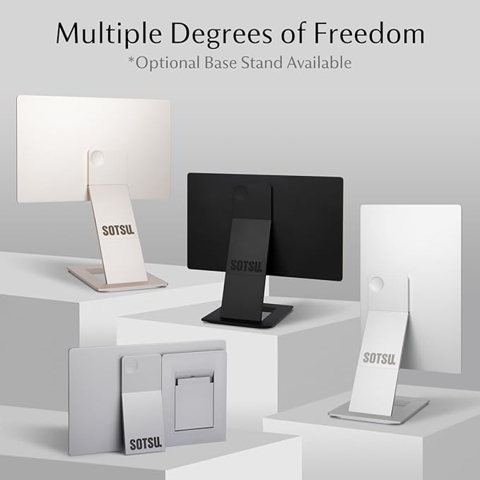 SOTSU FlipAction Go 14" Premium Portable Monitor SFA14PMMG | Robust but Lightweight | Tempered Glass Cover | 1080p | 400 Nits | 100% sRGB | 5W | Super Versatile | USB C or Mini HDMI