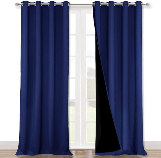 NICETOWN 100% Blackout Blinds, Royal Blue, Laundry Room Decor Window Treatment