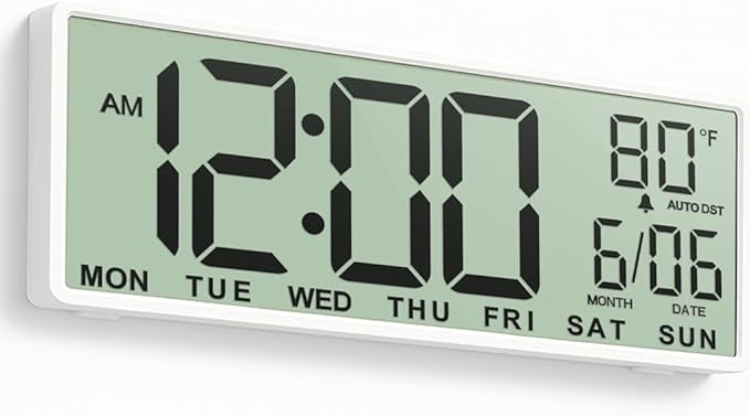 JALL 14.5" Large Digital Wall Clock Battery Operated