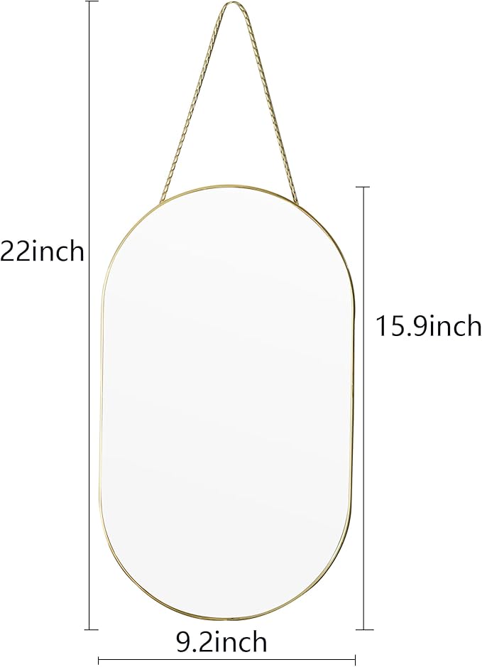 Gold Oval Mirror, Vanity Mirror