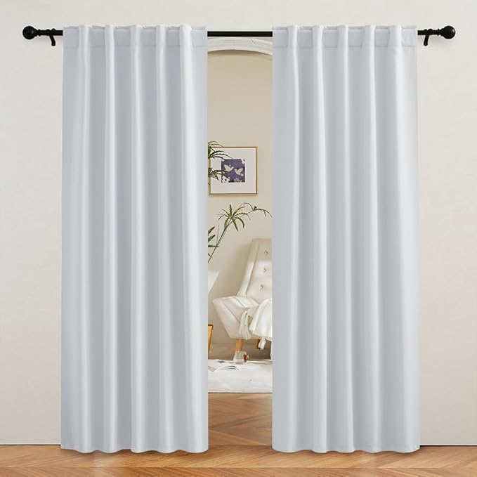 RYB HOME Blackout Curtains for Living Room, Privacy Thermal Insulating Window