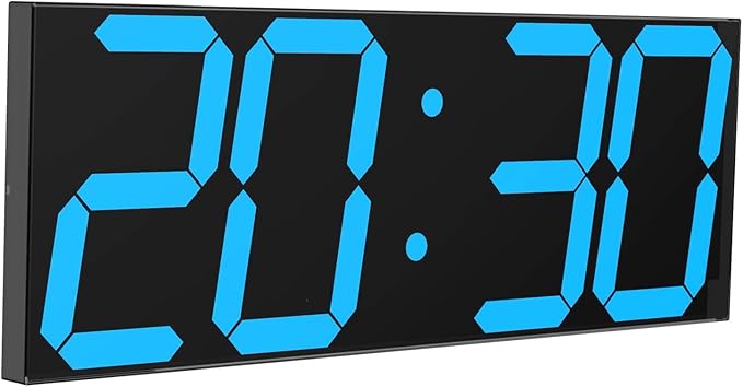CHKOSDA LED Large Digital Wall Clock, Oversize Wall Clock