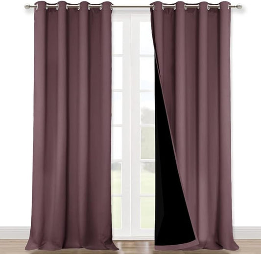 NICETOWN 100% Blackout Blinds, Dry Rose, Laundry Room Decor Window Treatment