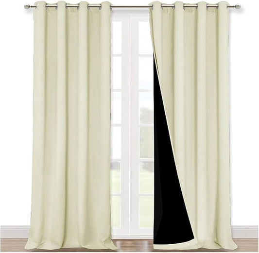 NICETOWN Warm Curtains for Winter, Thermal Insulated 100% Blackout Sound Proof